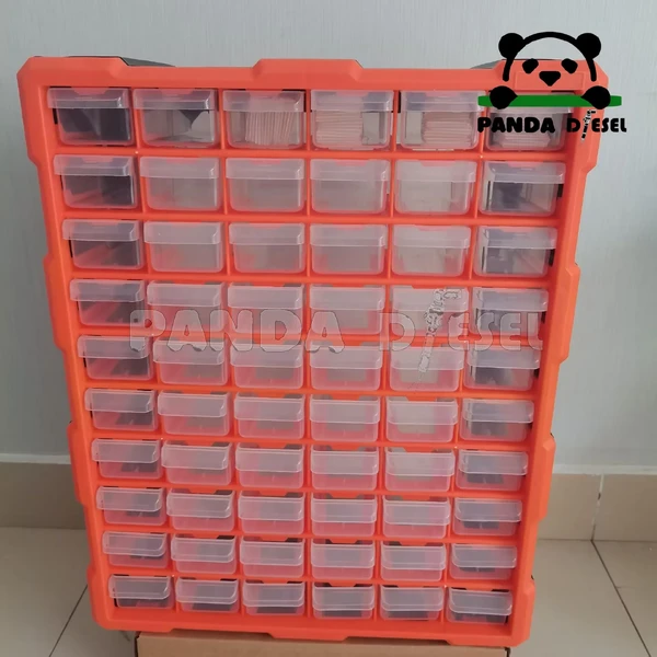 Boîte de rangement pour armoire d'établi destinée aux cales de rampe commune diesel et aux pièces d'injecteurs en vrac