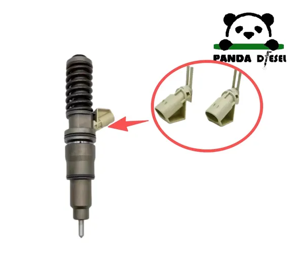 Fiche de connecteur de solénoïde 7204-0529 pour injecteur diesel EUI Volvo E1 2 broches 20440388 20430583