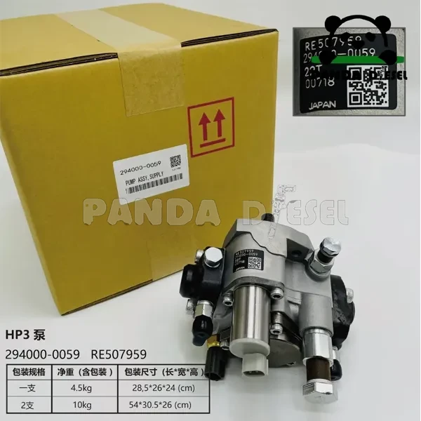 pompe d'injection de carburant haute pression denso hp3 294000 0059 294000 0560 re527528 compatible avec moteur diesel John Deere 6045 6068