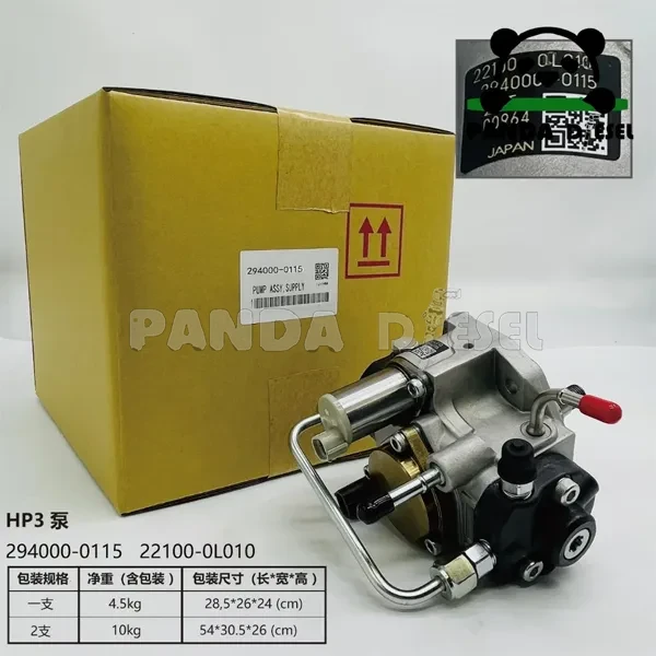 pompe d'injection de carburant 294000 0115 22100 0l010 compatible avec Denso Toyota Pick Up Hilux Vigo Hiace moteur 1KD 2KD