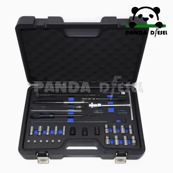Kit complet d'outils de coupe, nettoyage et réparation des sièges d'injecteurs diesel durables, 28 pièces, fournisseur.