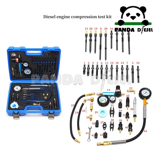 Kit de 46 pièces d'outils de test de fuite de compression pour moteur diesel (lot)