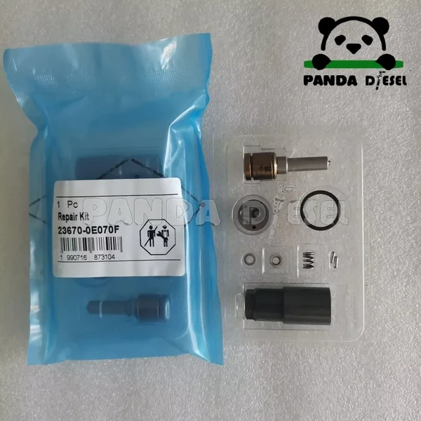 Kit de réparation d'injecteur de carburant common rail Denso 23670-0E070 avec buse G4S60, plaque de soupape d'orifice G4 pour Toyota Hilux Revo, Innova, J08E, 2KD-FTV, 2GD, 2.5D Fortuner.