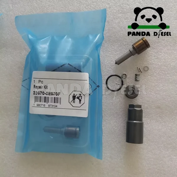 injecteur de carburant common rail Denso 23670-0e070 kits de réparation avec buse G4S60, plaque de soupape à orifice G4 pour Toyota Hilux Revo, Innova, J08E, 2KD-FTV, 2GD, 2.5D Fortuner fabricant